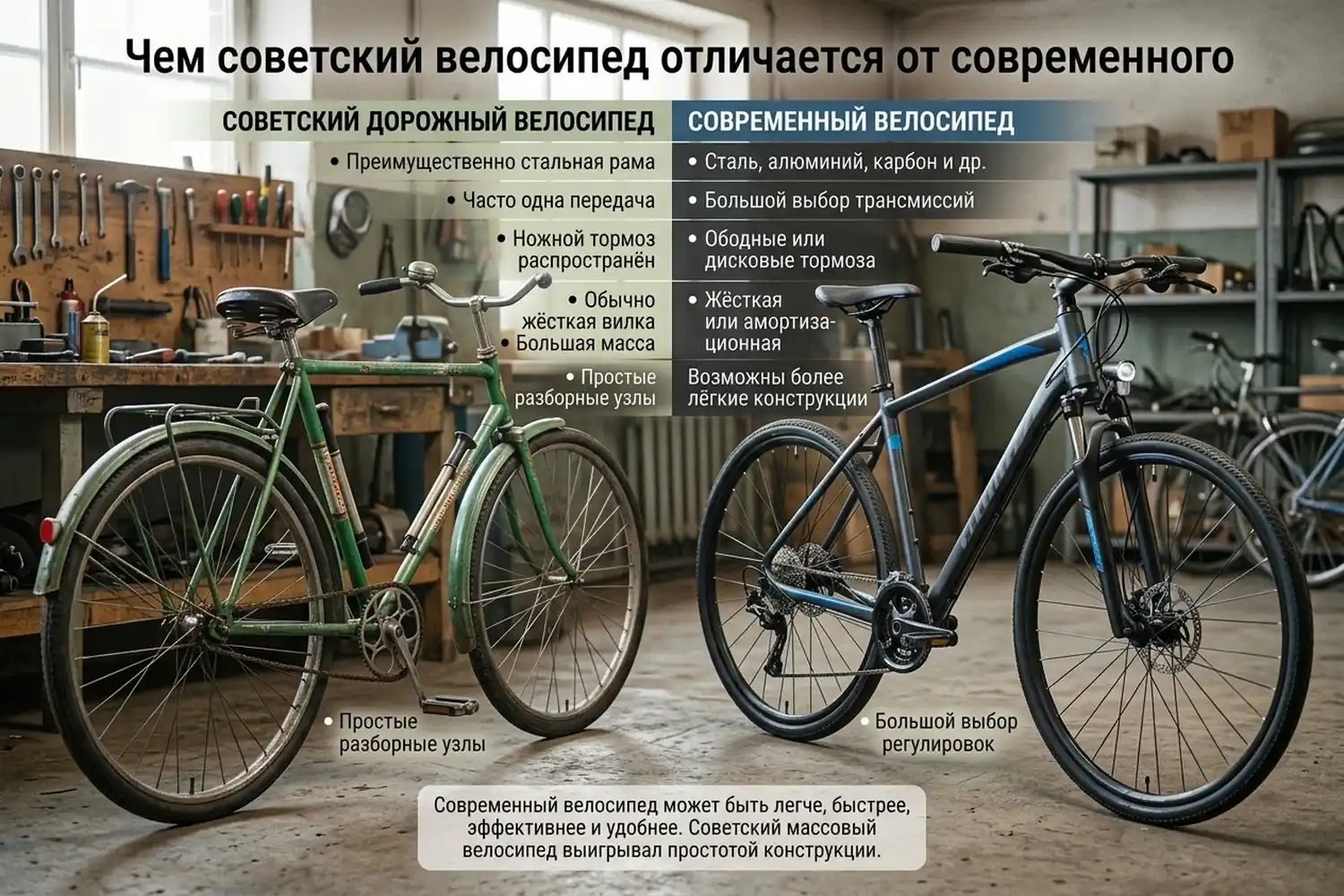 чем советский велосипед отличается от современного
