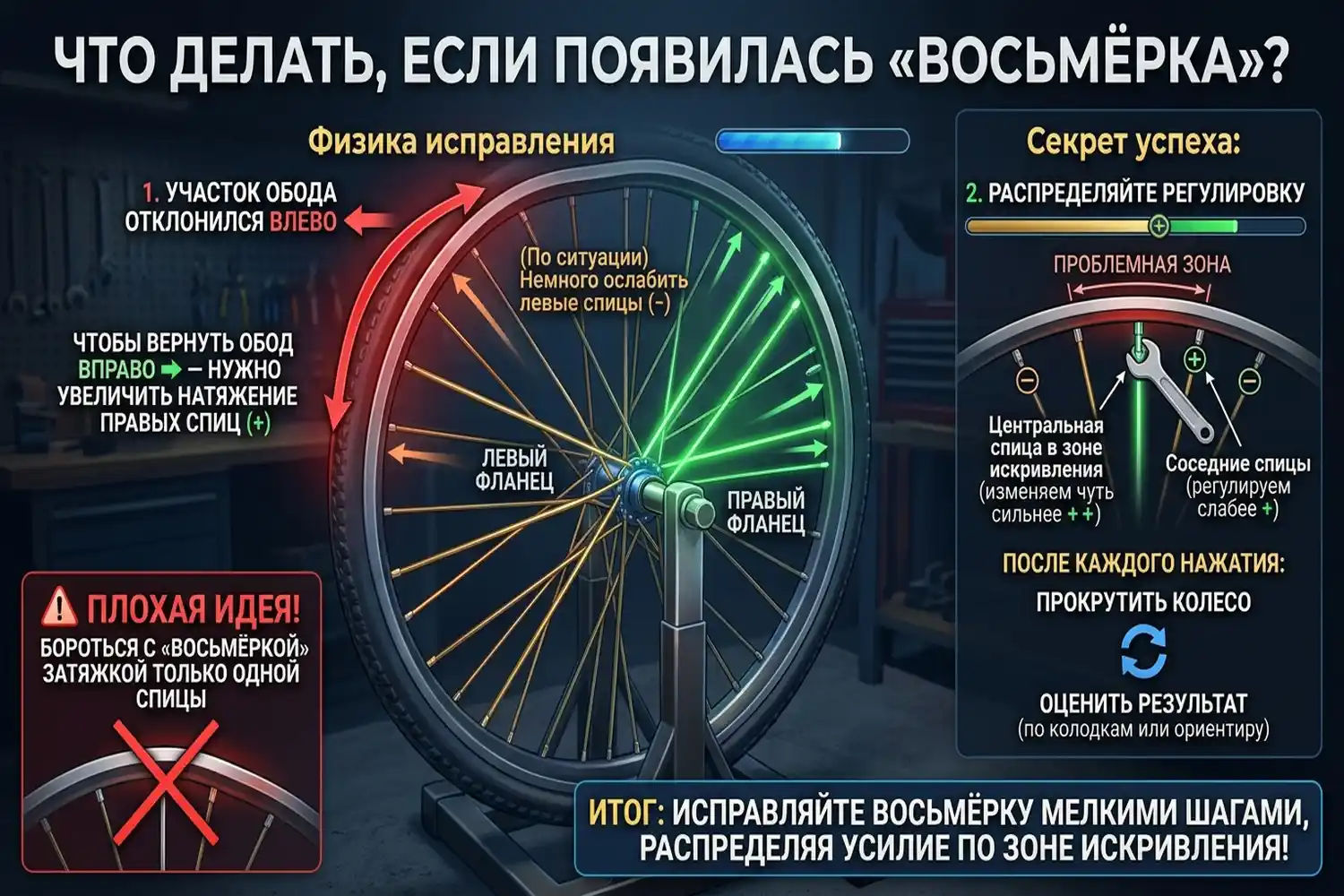 что делать, если появилась восьмёрка