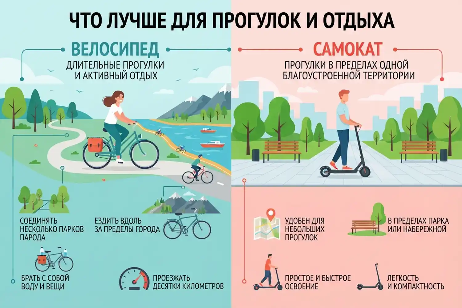 что лучше для прогулок и отдыха